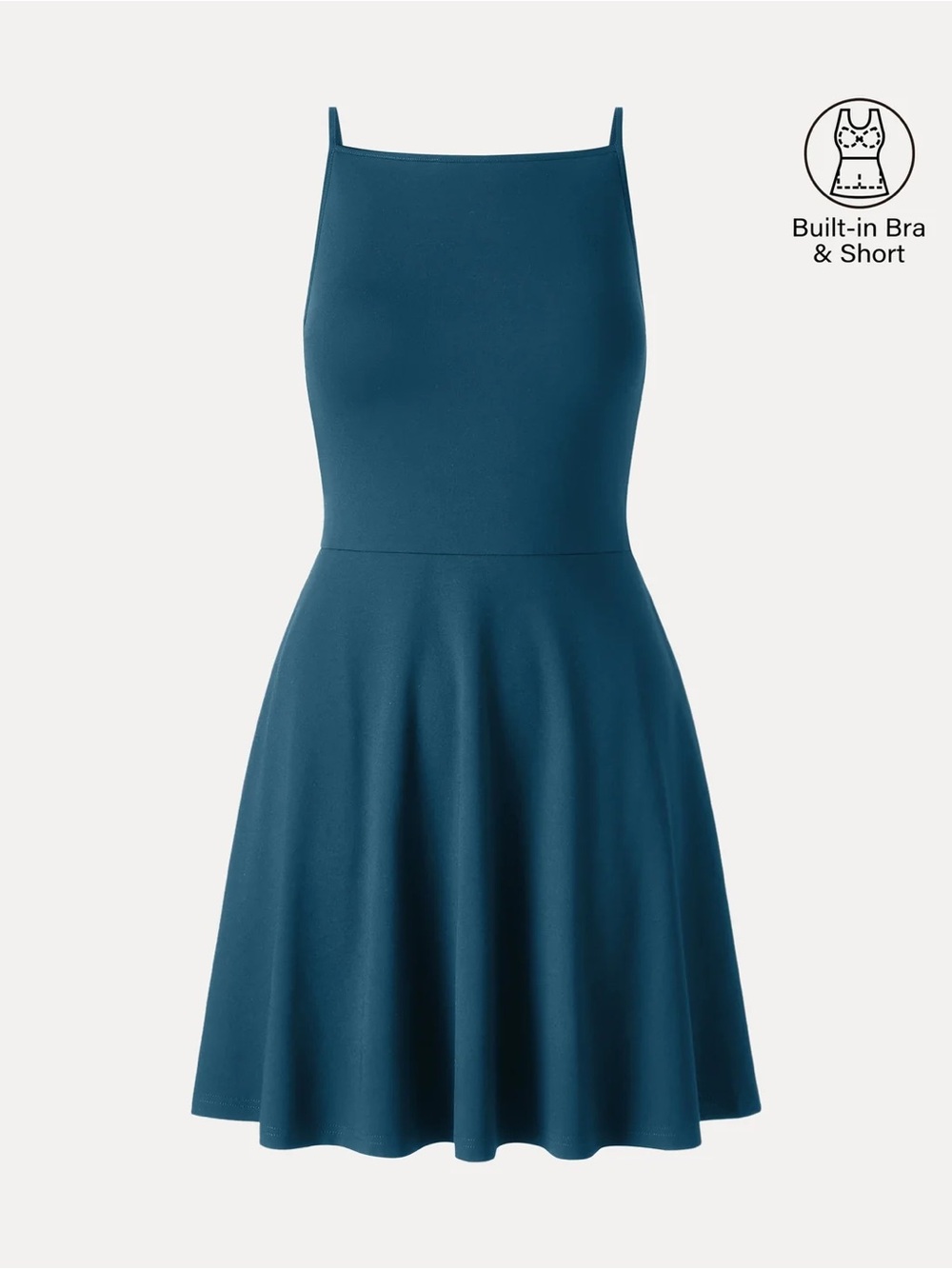 NWT OGL STRETCH PONTE A LINE DRESS IN TEAL
